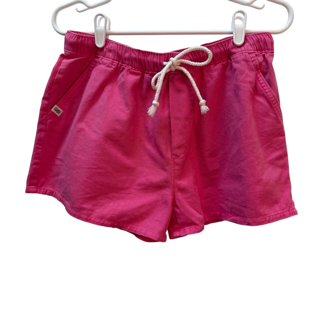 Simply Southern Womens Pink Cotton Drawstring Shorts Size Small NWT Casual Beach